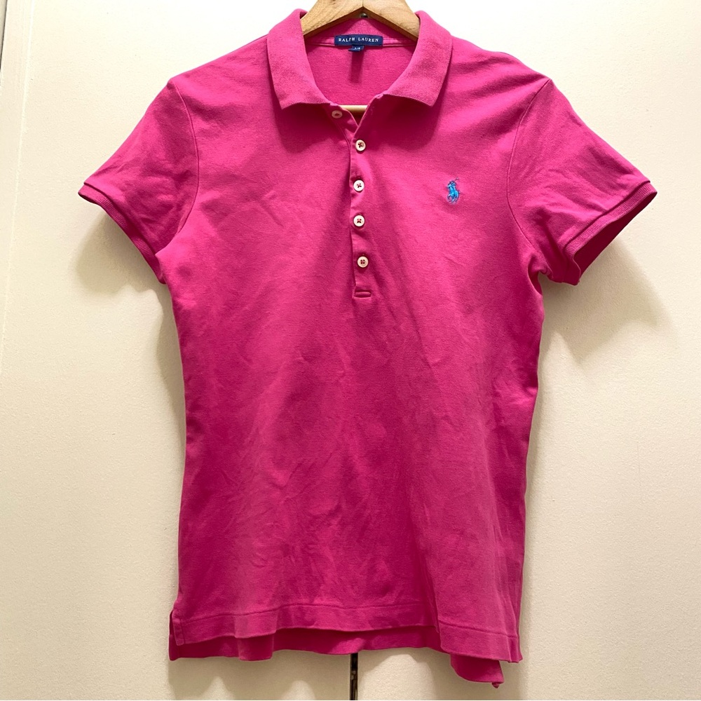 Ralph Lauren Pink Classic Polo Shirt Size L